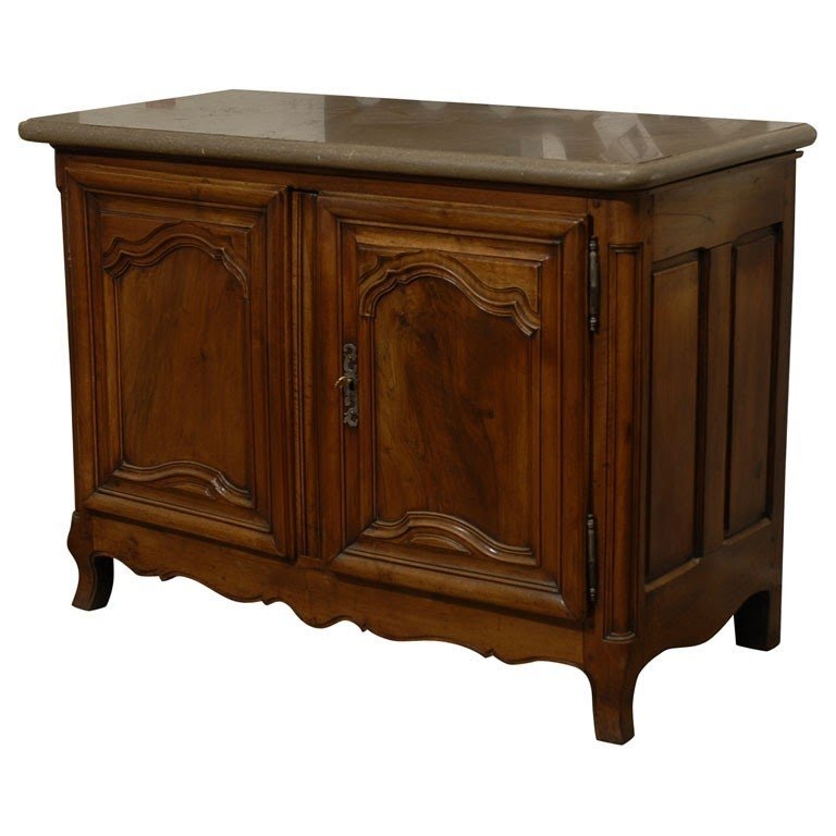 18th century french walnut buffet marble top