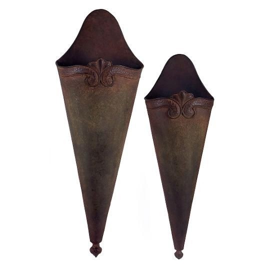 2 Piece Wall Pocket Vase Set