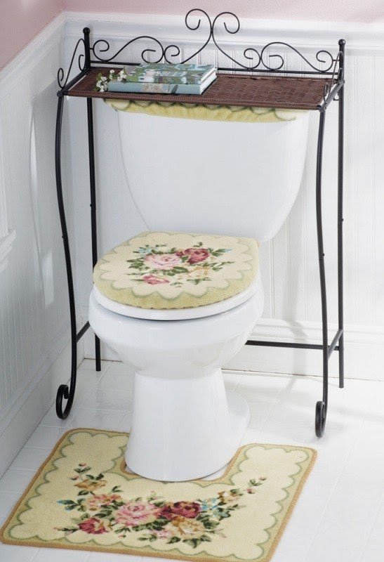 Black over the toilet cabinet
