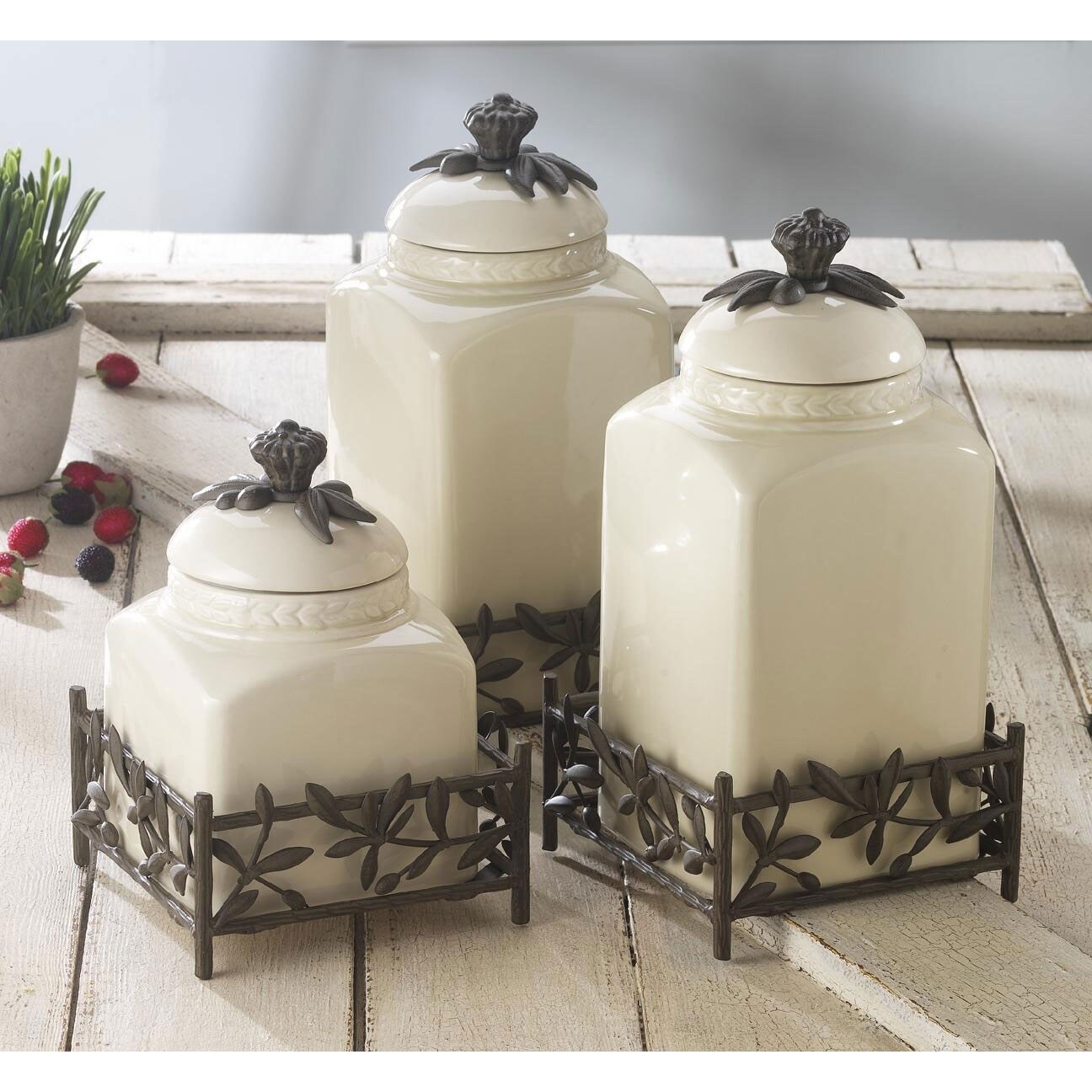Canister sets for kitchen ceramic 19