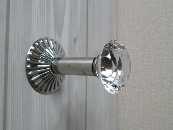 Clear glass crystal wall hooks coat