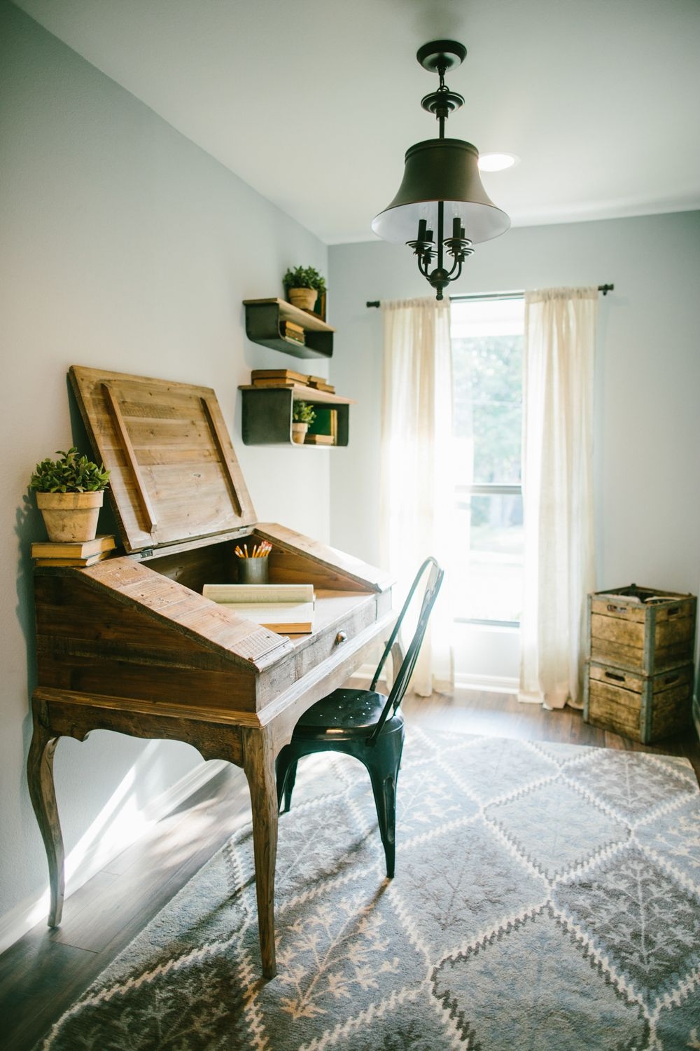 Corner secretary desk
