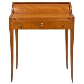 Fine french 40s maple roll top secretary