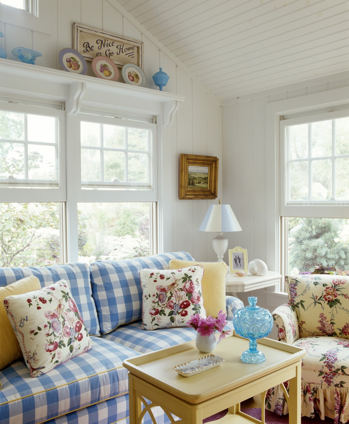 Floral sofas