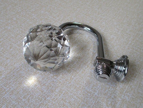 Glass crystal wall hooks decorative