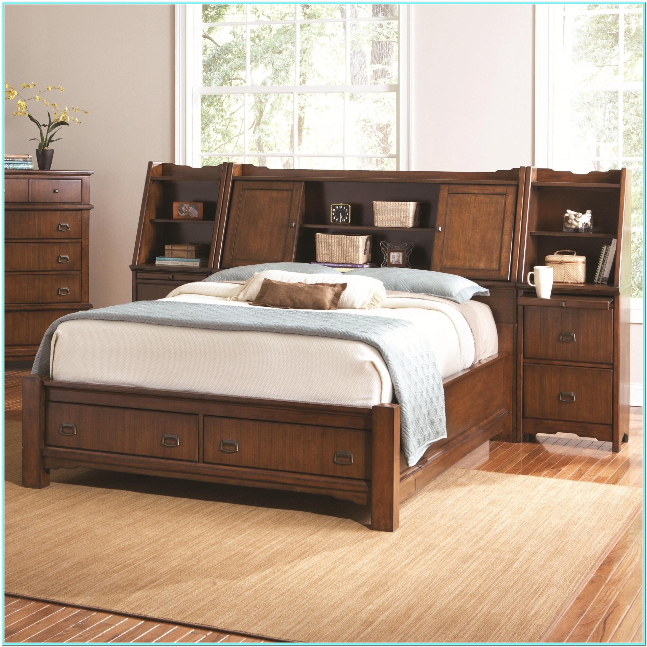 Headboard shelf