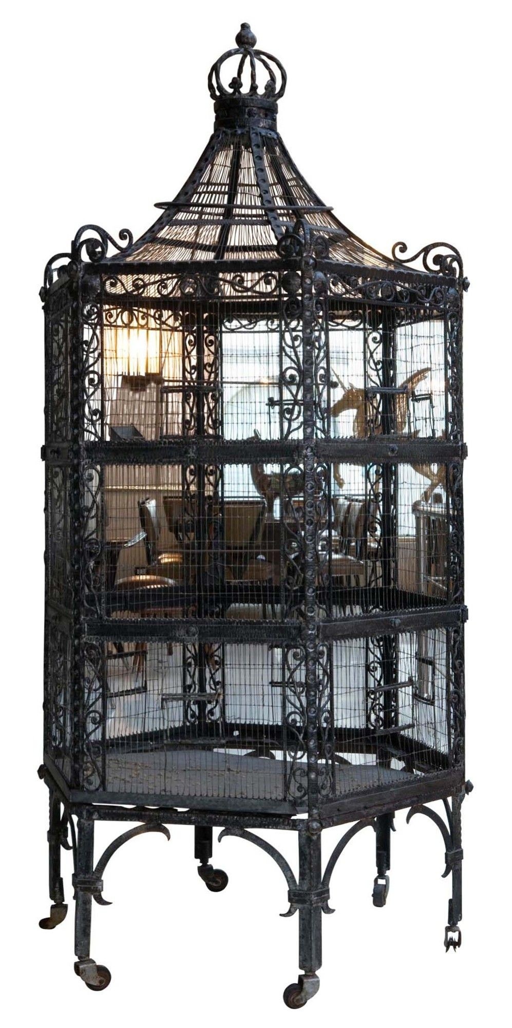 Iron bird cages