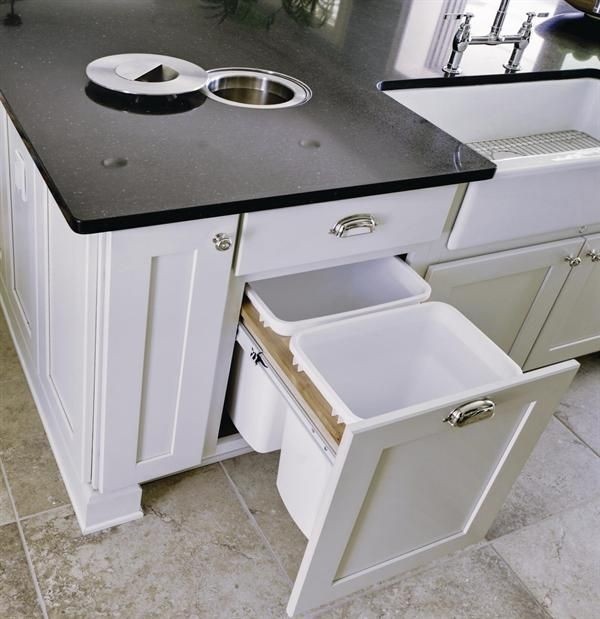 Kitchen rubbish bin drawers