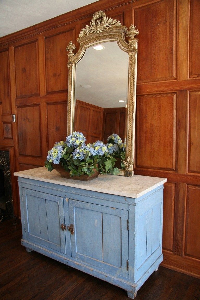 Marble topped sideboard