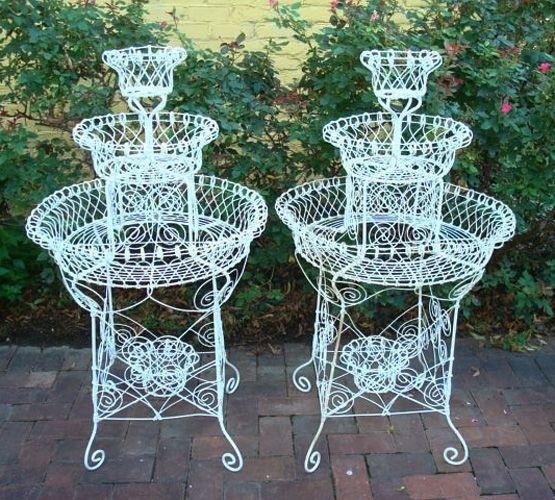 Metal tiered plant stand 1