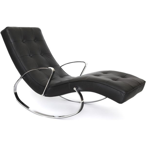 Modern leather rocking chair 1
