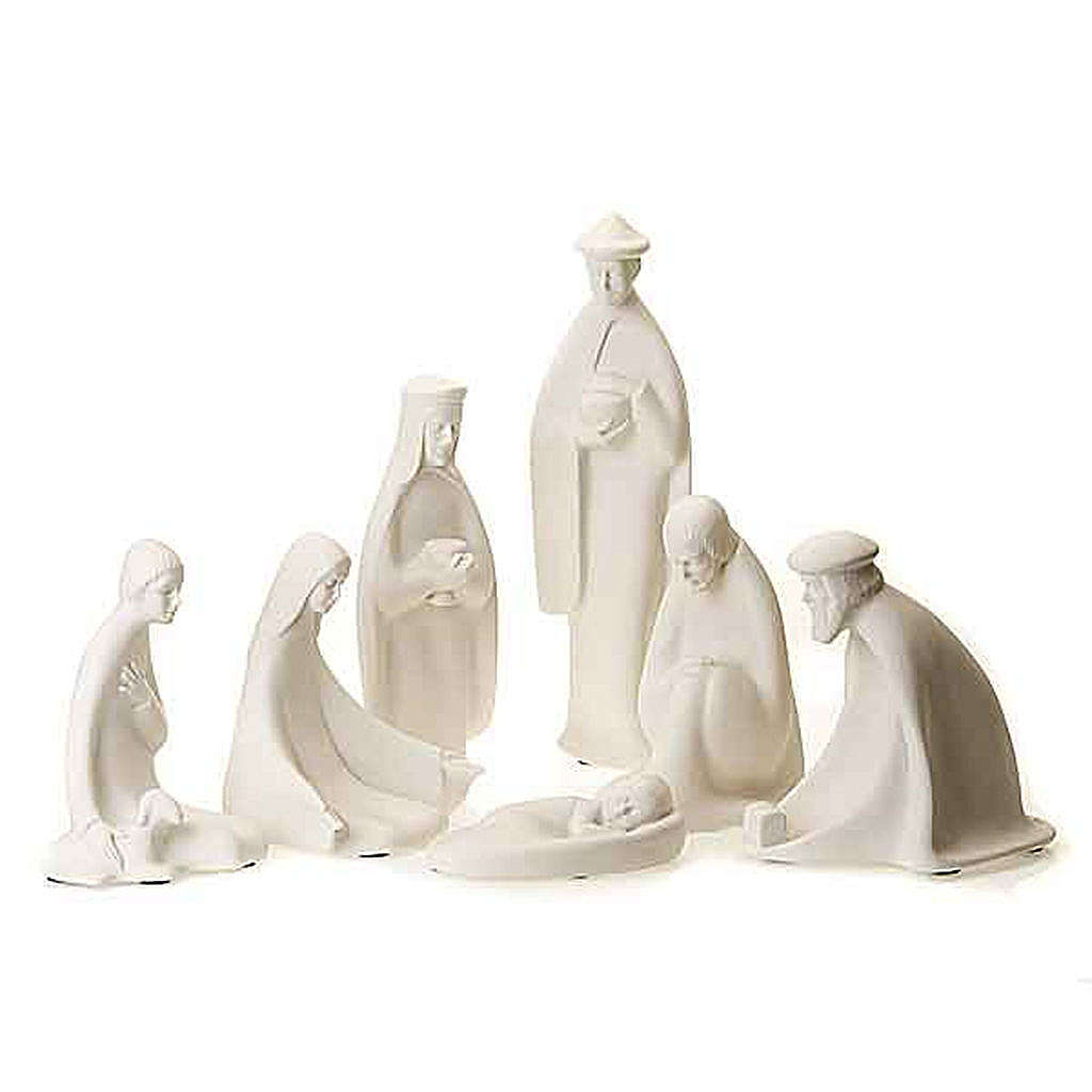 Nativity set white porcelain