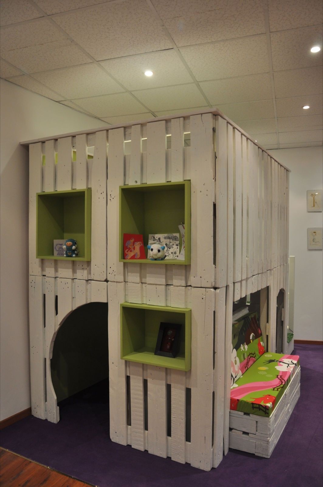 Wooden indoor playhouse