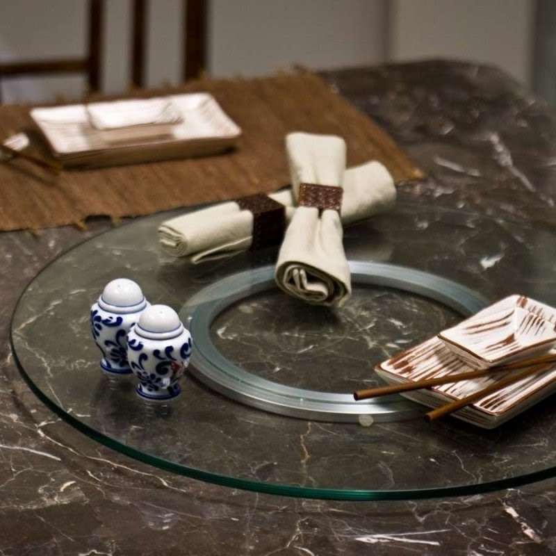 30 inch glass lazy susan
