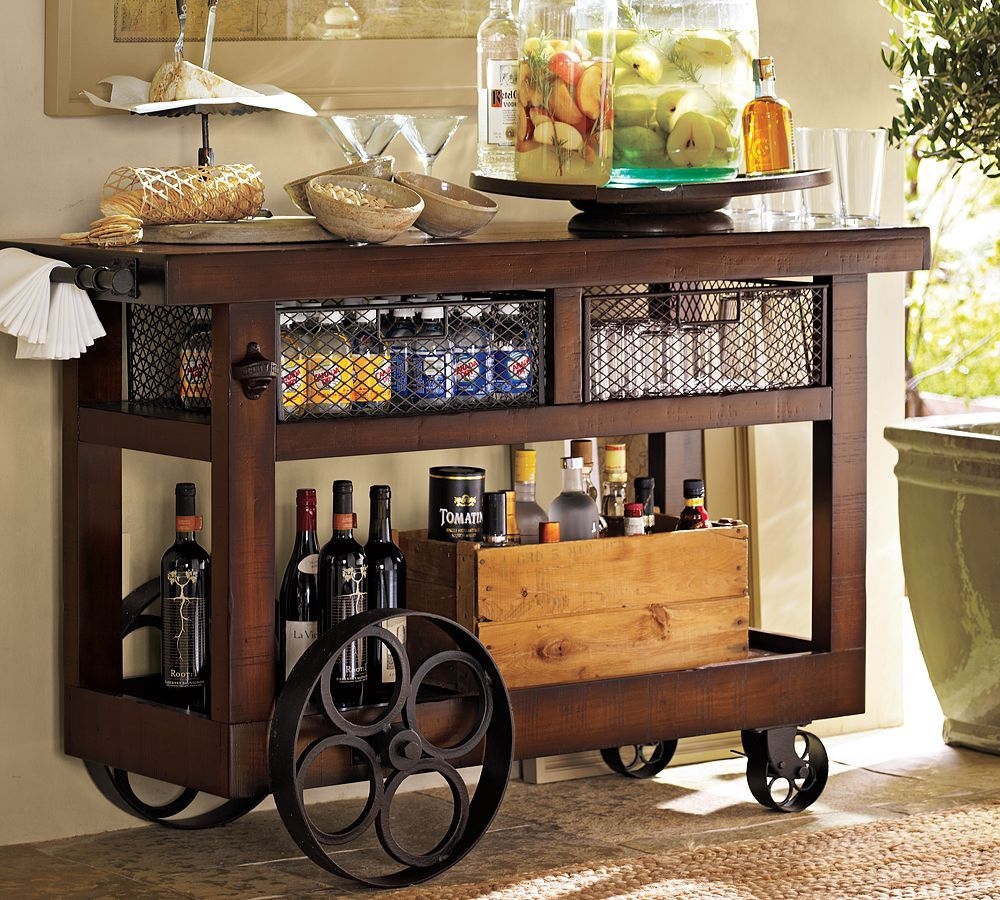 Glascow entertaining bar cart