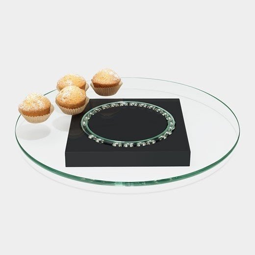 Glass lazy susan 18