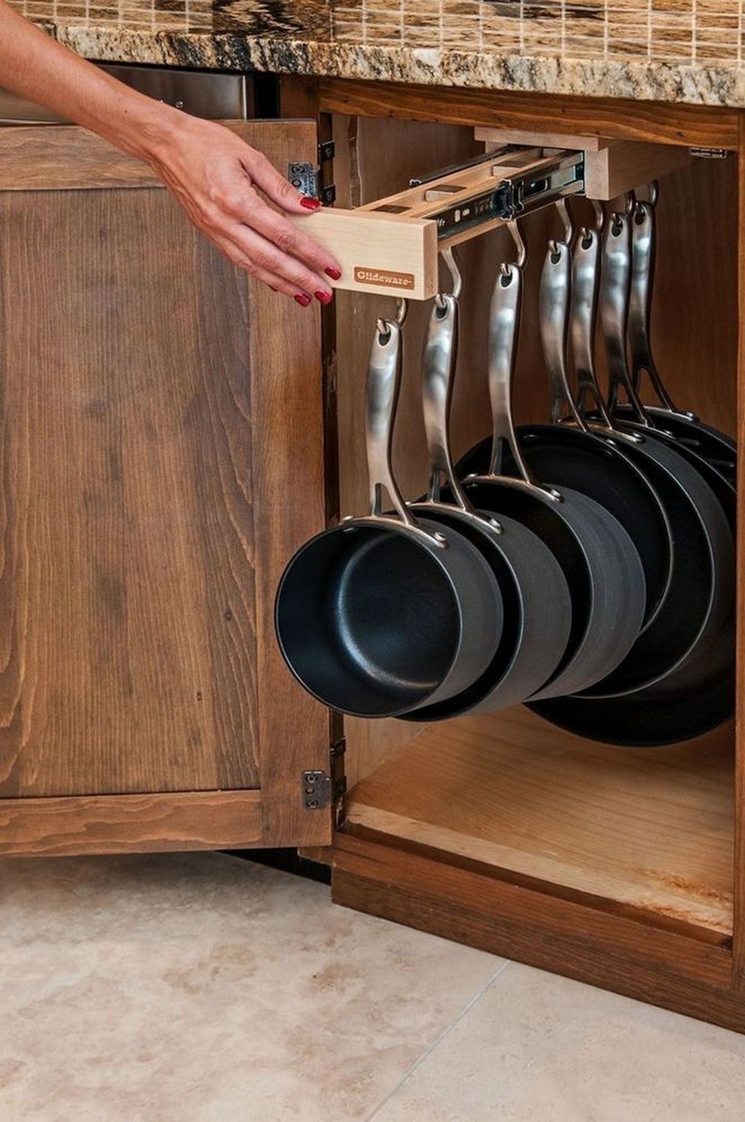 Iron hanging pot rack