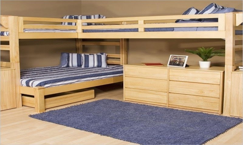 L shape bunk beds