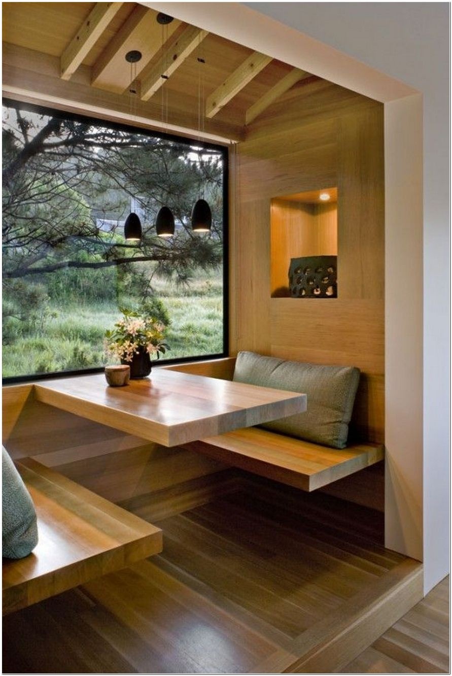 L shaped banquette bench