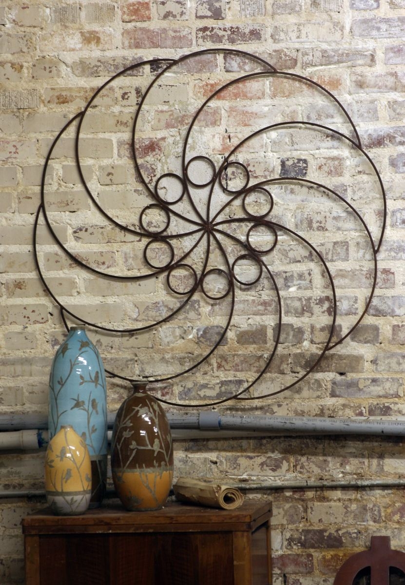 Metal wall art circles 5
