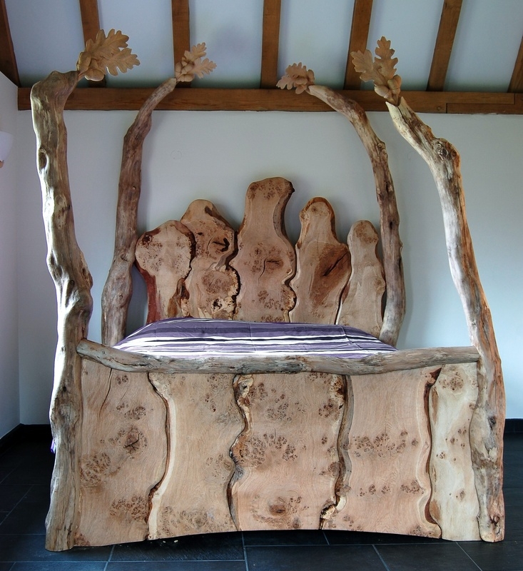 Oak four poster bed 22