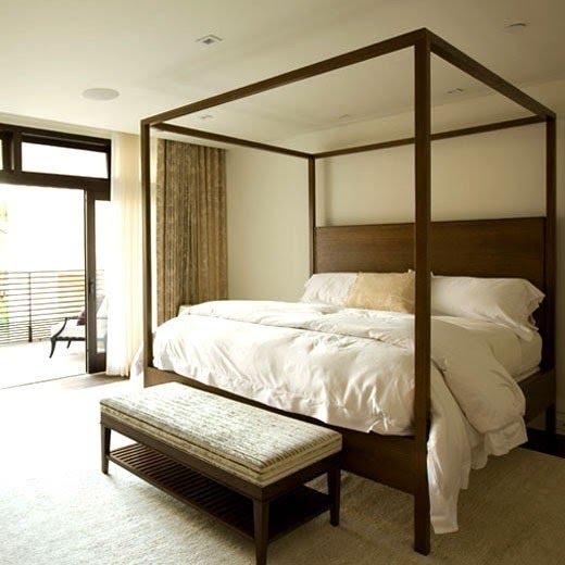 Oak four poster bed