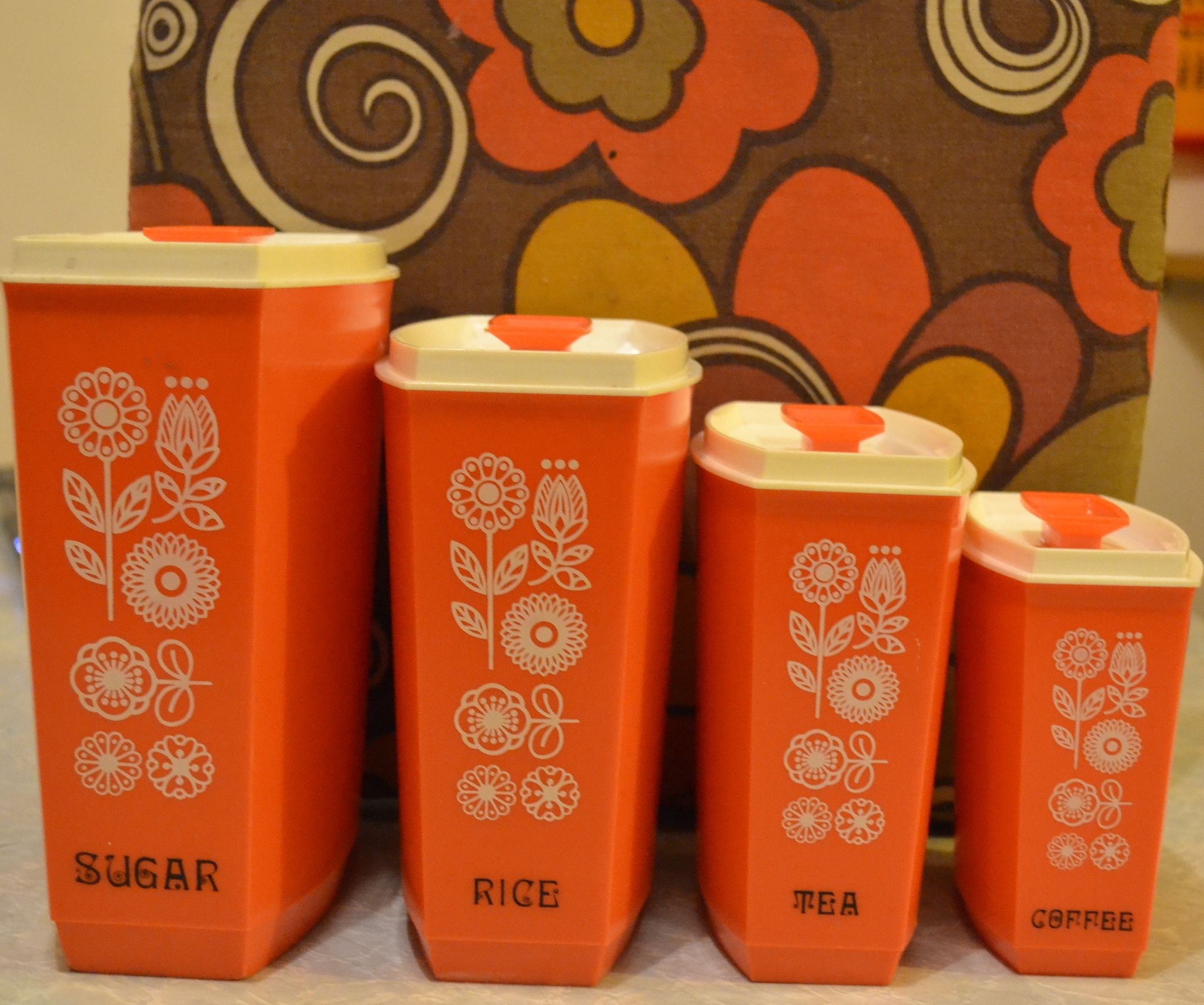 Orange canister set