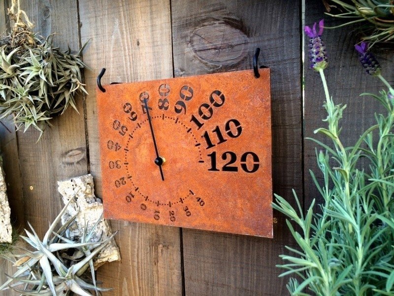 Outdoor garden thermometer