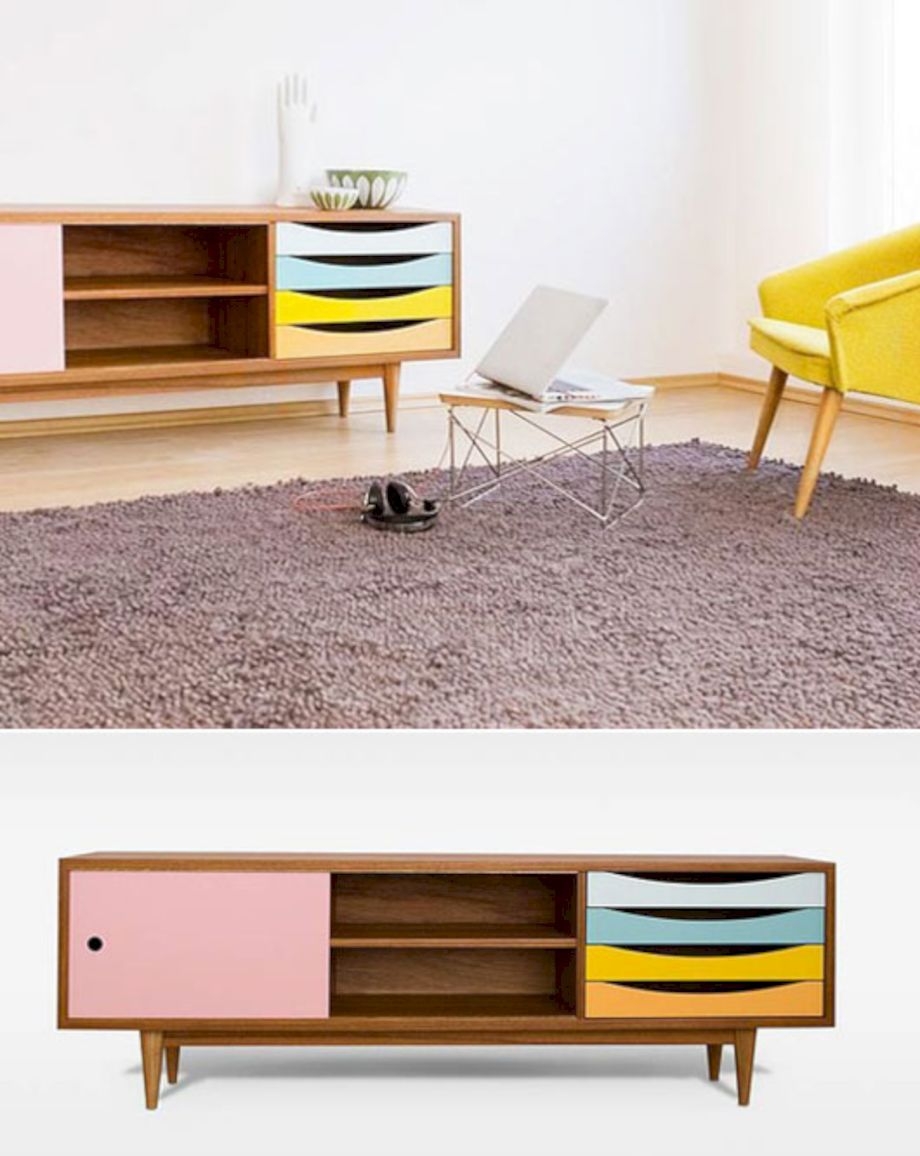 Pink tv stand