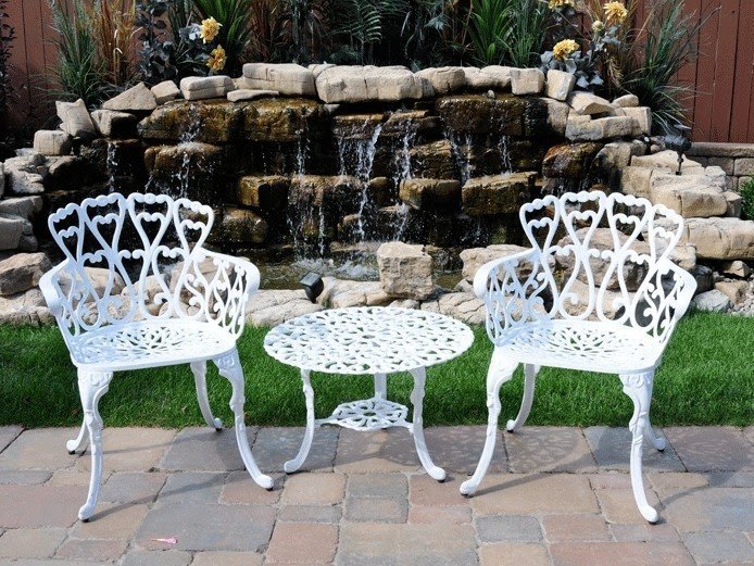 White patio furniture sets