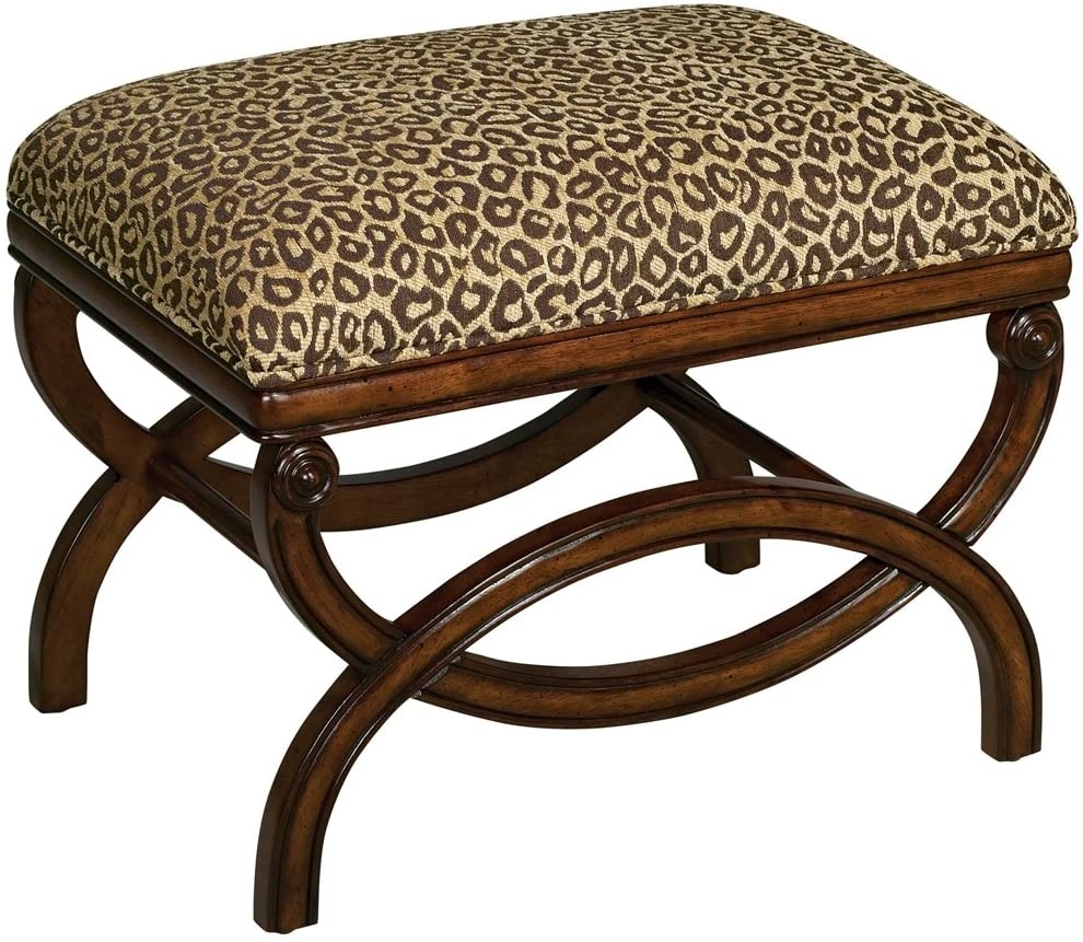 48 white zebra print fabric upholstered storage ottoman by coast