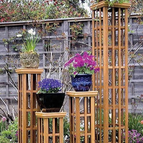 A trellis like no other these highly attractive columns are