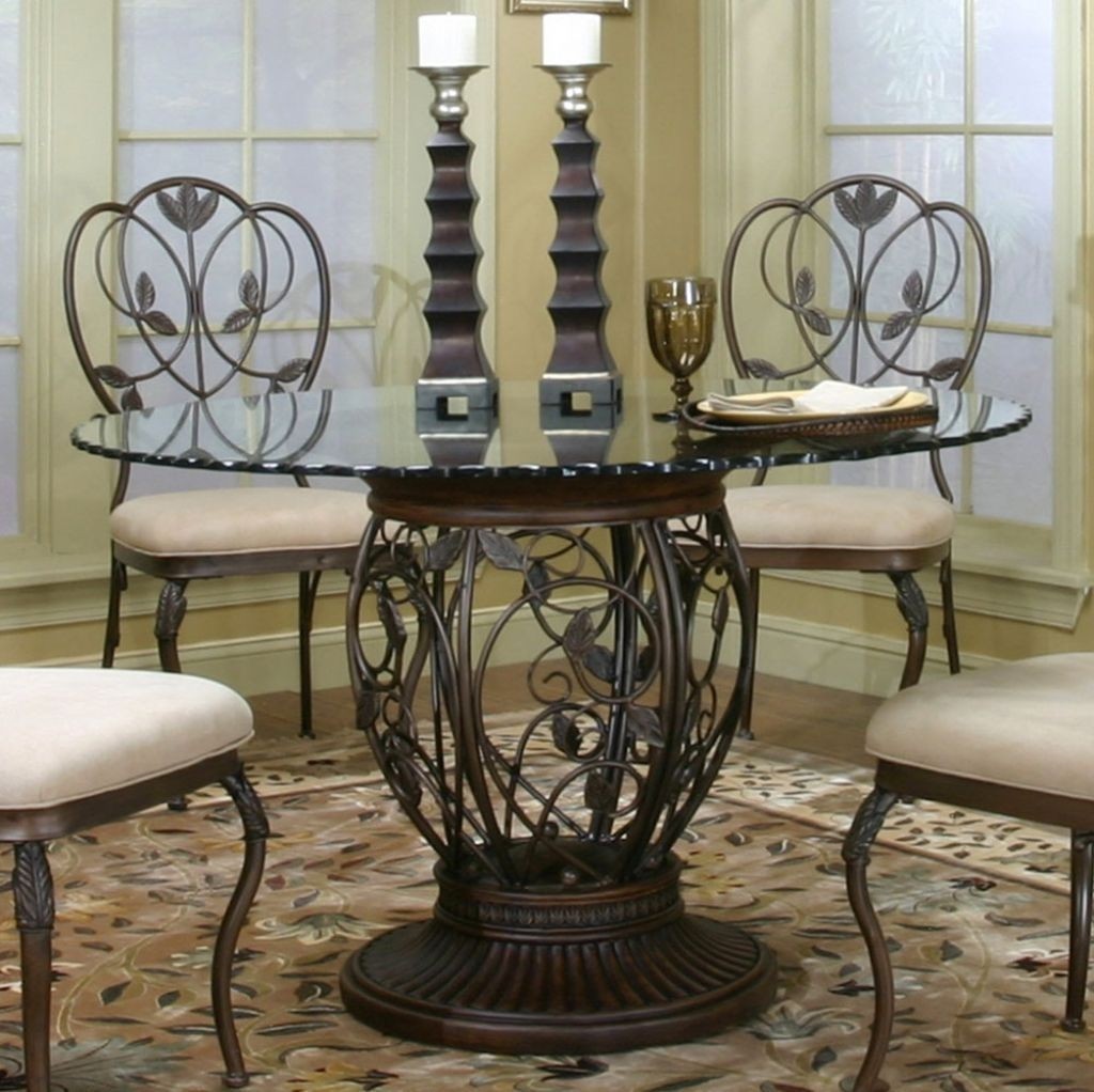 Antique glass dining table
