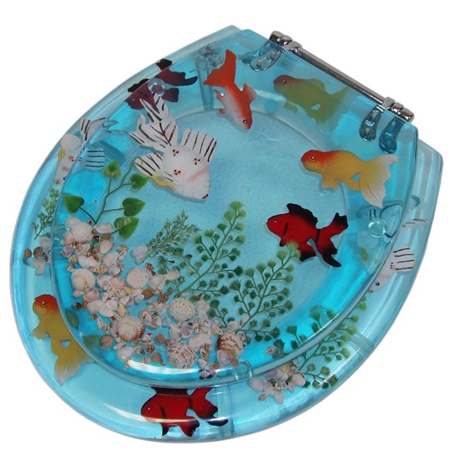 Aquarium toilet seat