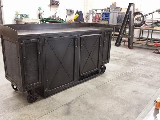 Bar cabinet with fridge