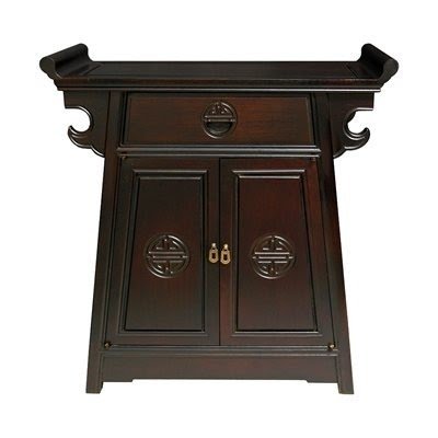 Oriental furniture st pj110 altar cabinet end table rosewood