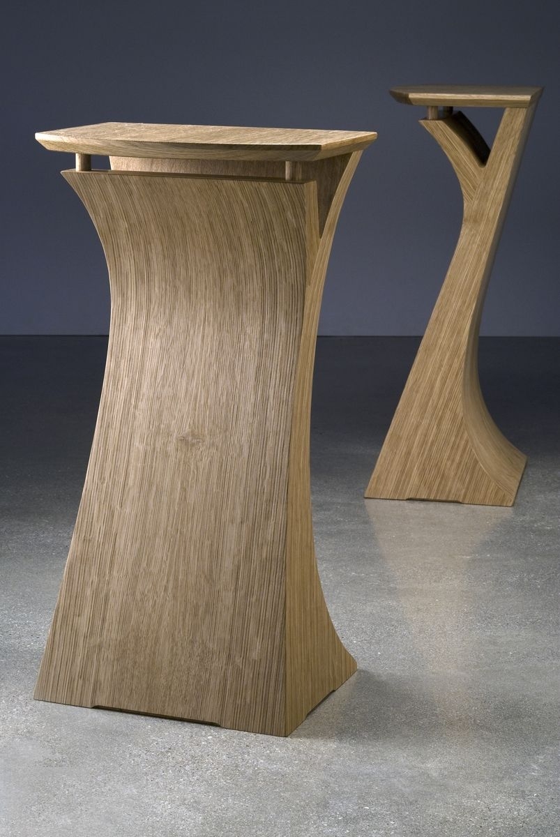 Quarter sawn white oak speaker stands 3