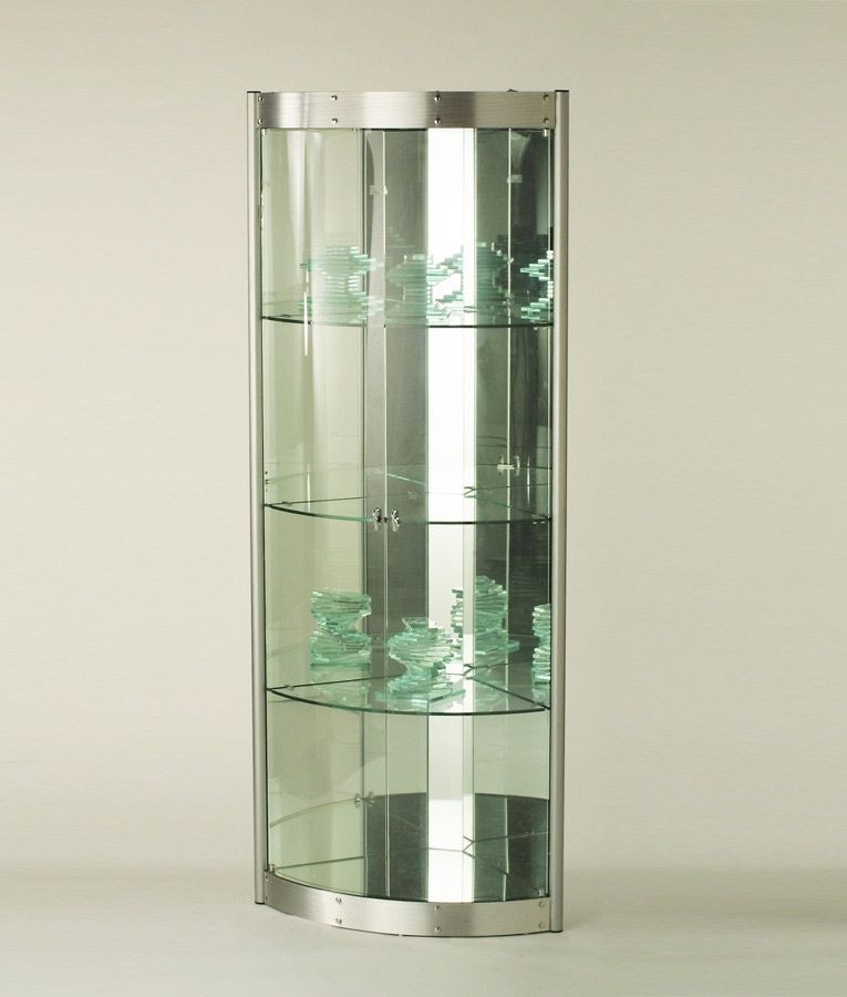Silver curio cabinet
