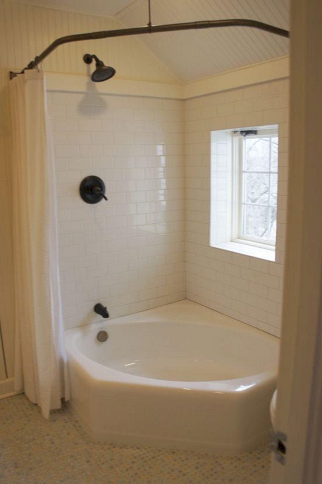 Small tub shower combo