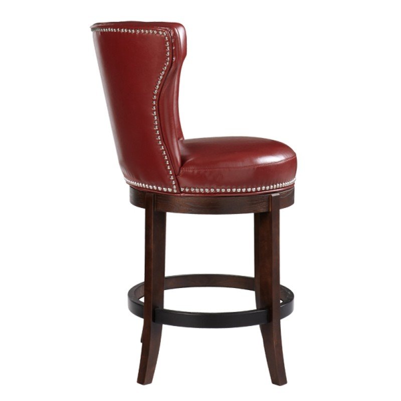 Tavern swivel barstool oxblood red 2