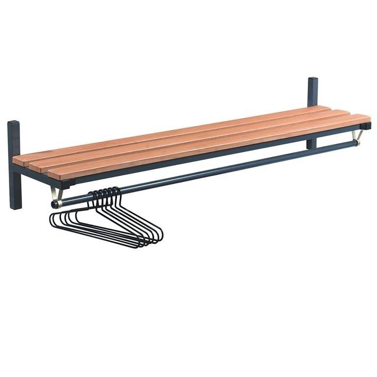 Wall mounted clothes hanging rail