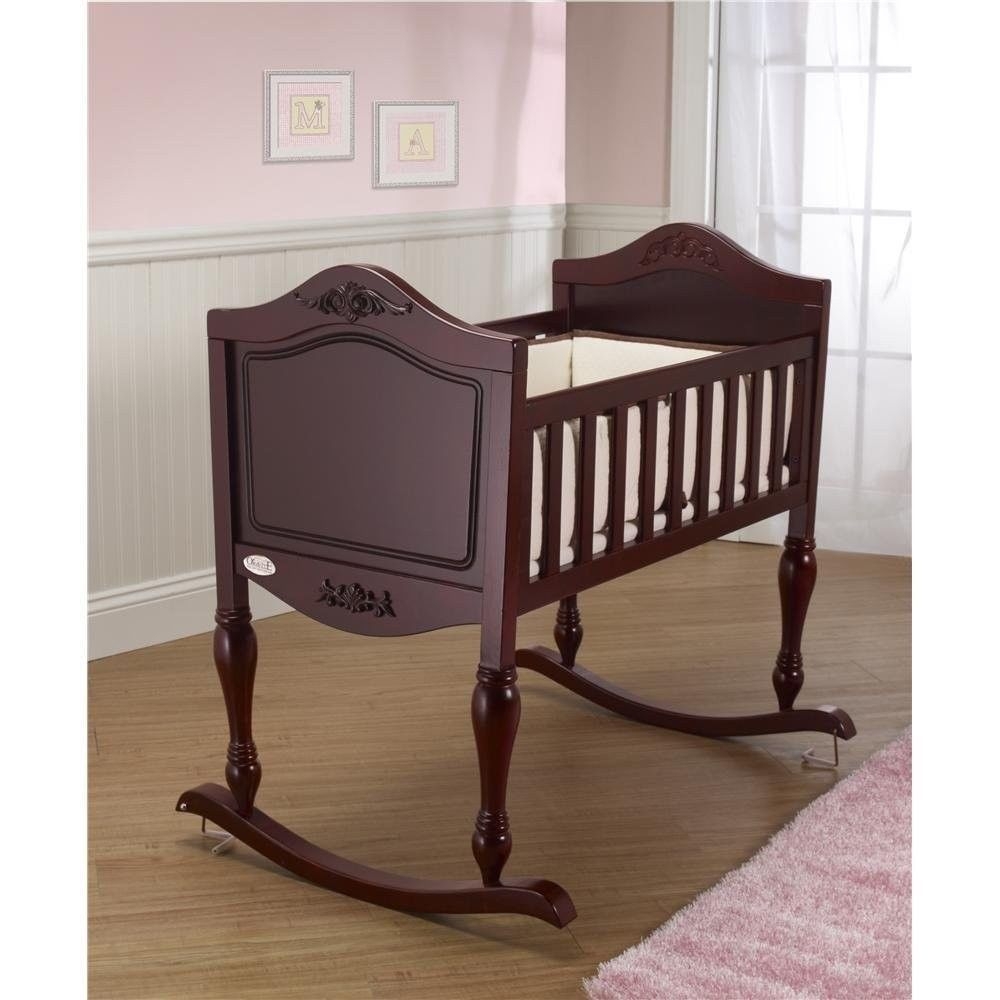 Wood rocking bassinet 2