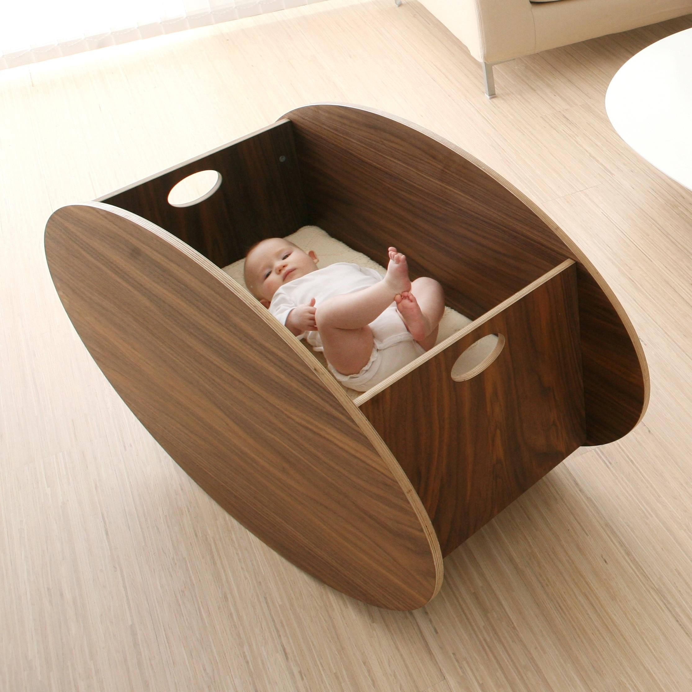 Wooden rocking cradle