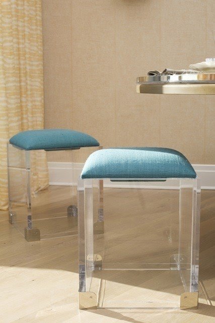 Crushed seashells adorn the surface of these beautiful tables amanda