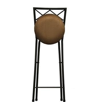 Diamond x back folding 30 barstool bronze with beige microfiber