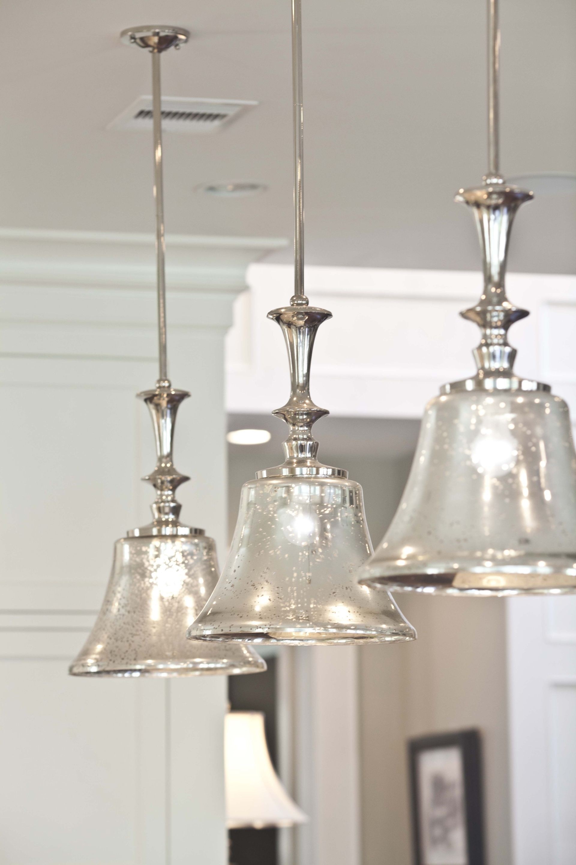 Glass kitchen pendant lights