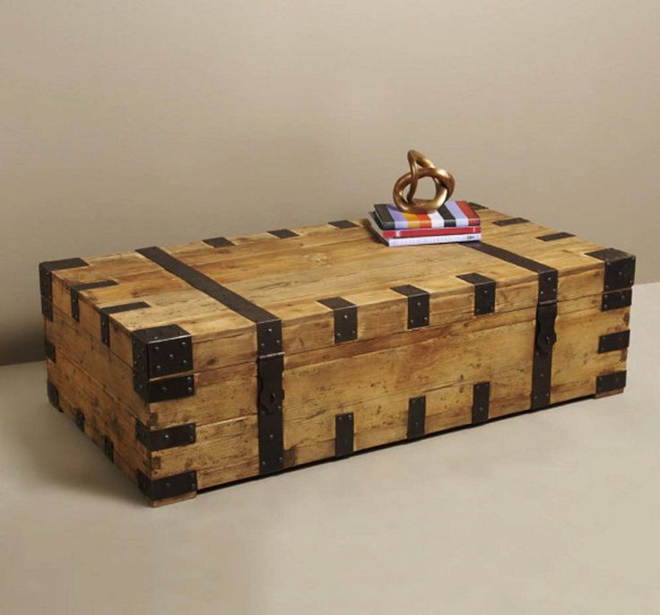 Old trunks as coffee tables