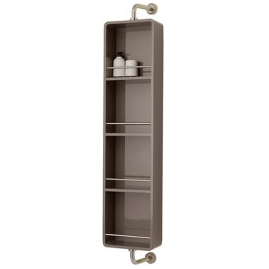 Rotating shoe storage with mirror