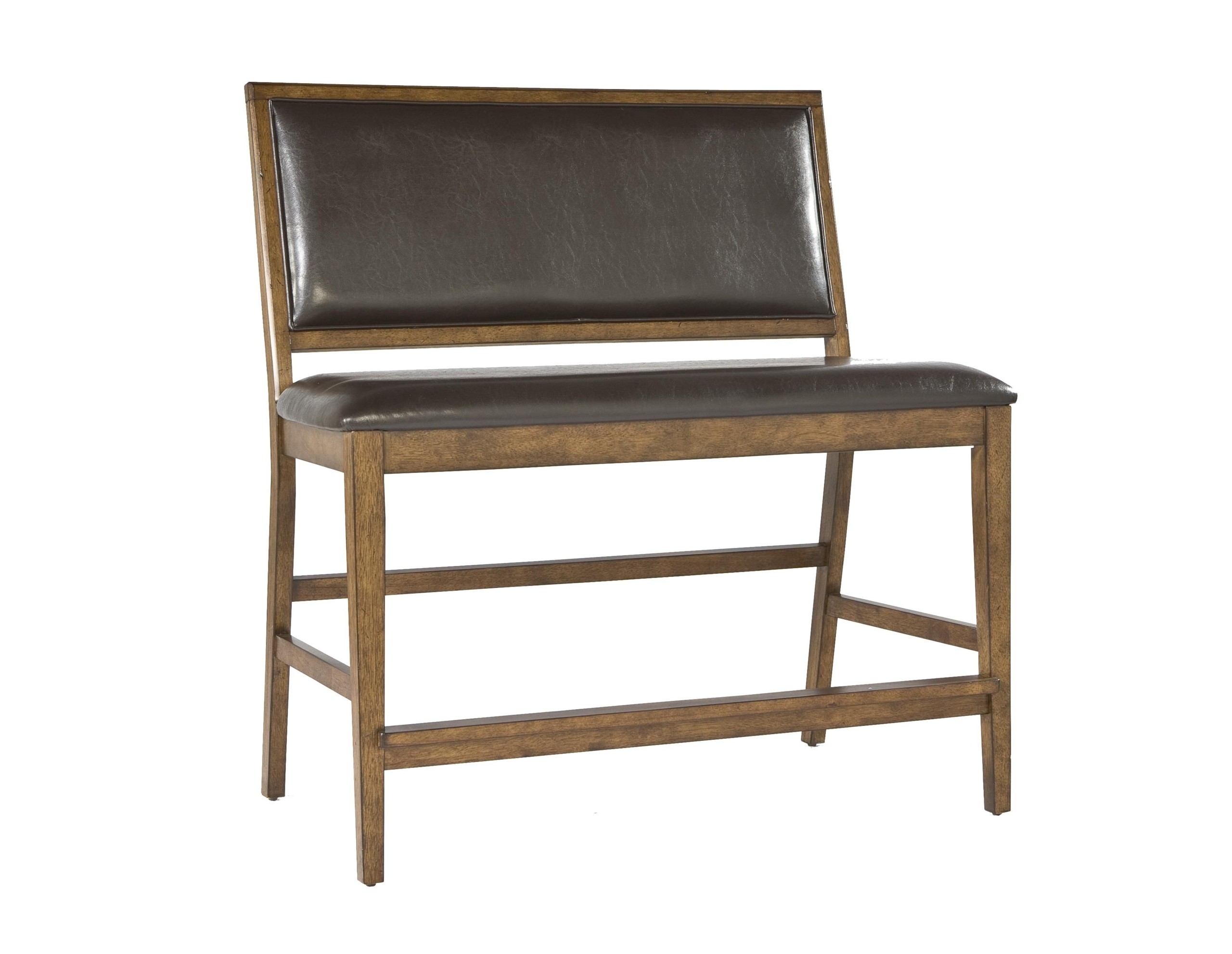 Santa Clara Leather Upholstered Counter Height Bench