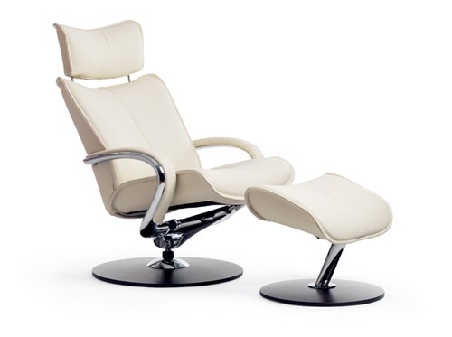 Sleek leather recliner
